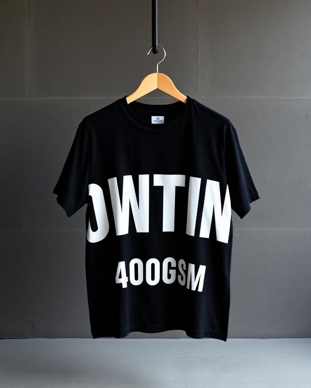 UPTOO-Logo Heavy Tee in concrete black